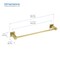 Kibi Cube Bathroom 18 Towel Bar - Brush Gold. KBA1507BG - alternate 8